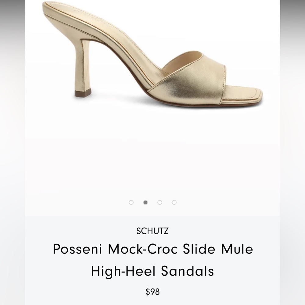 Gorgeous Gold Schutz Mule Slide-On Posseni Sandal ✨❤️